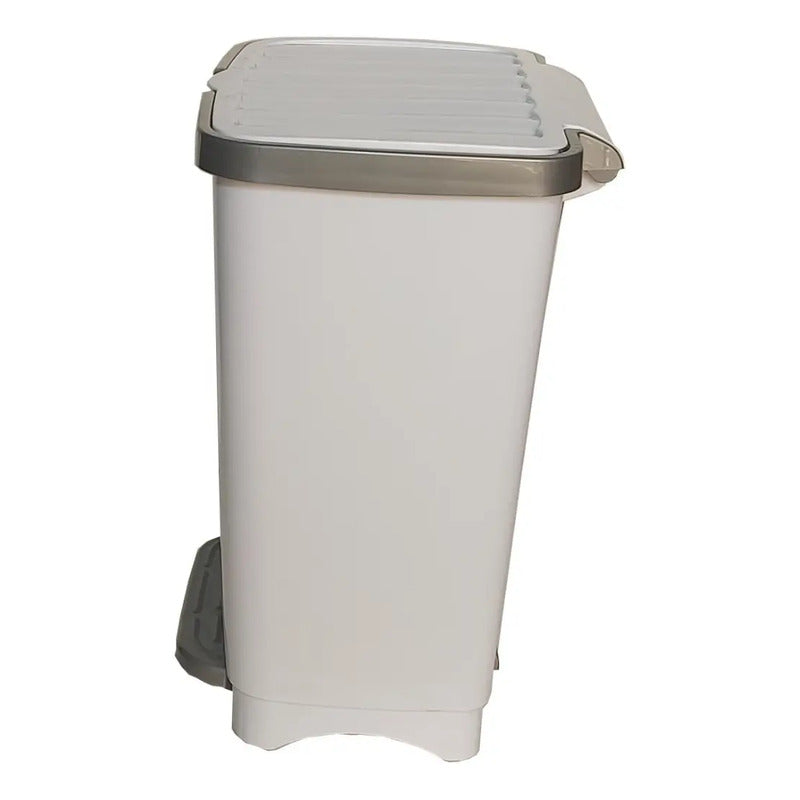 Basurero De Pedal 25 Litros Kleine Blanco