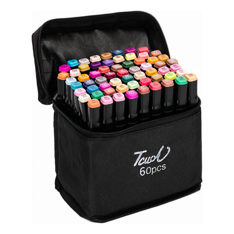 Set De Plumones 60 Marcadores Touch Plumones Doble Vario