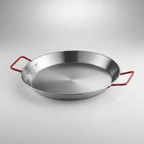 Sartén Antiadherente De 26 Cm Con Mango Rojo Acero Inoxidable