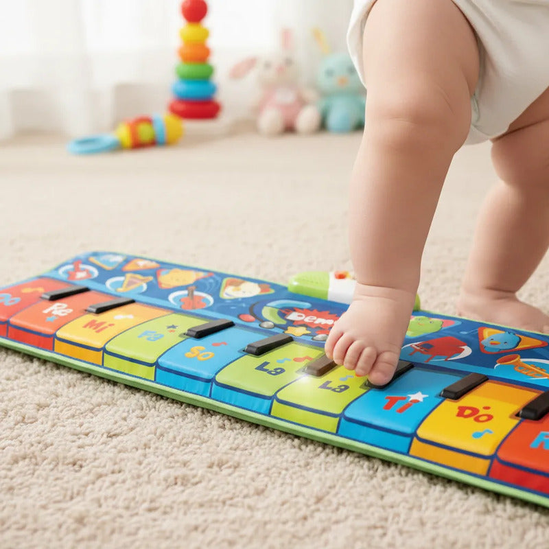 Juguete Bebe Piano Alfombra Con Luces Y Sonido