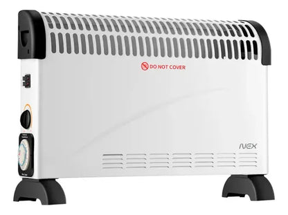 Convector Eléctrico Nex 1800w Con Timer Y Termostato Blanco Blanco