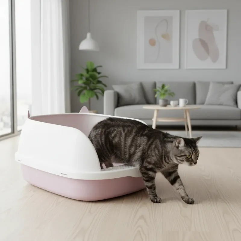 Arenero Para Gato Bandeja Sanitaria 40x33 Con Borde Antiderr