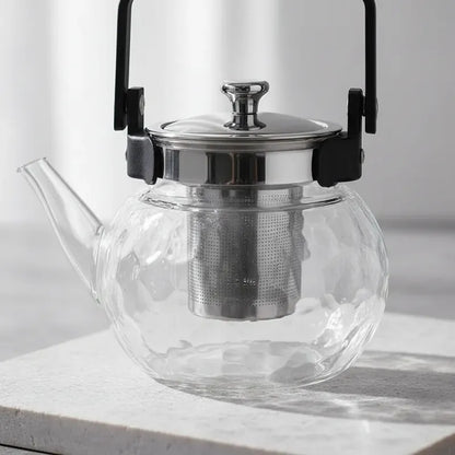 Tetera Infusor De Vidrio Té Infusor Acero Inoxidable 1.5 Ml Transparente