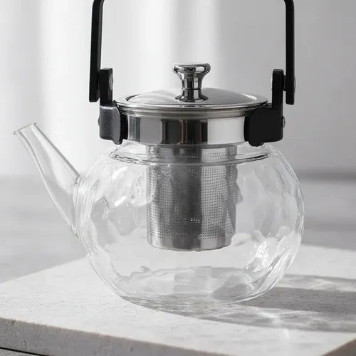 Tetera Infusor De Vidrio Té Infusor Acero Inoxidable 1.5 Ml Transparente
