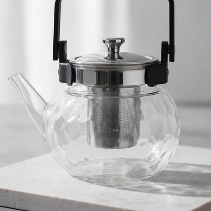 Tetera Infusor De Vidrio Té Infusor Acero Inoxidable 1.5 Ml Transparente