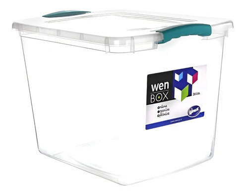 Caja Organizadora 28 Lts Caja Multiusos Transparente Transparente