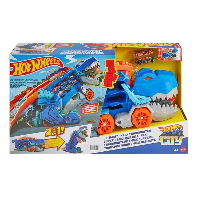 Camión Transportador Multicolor T-rex Ultimate Hot Wheels City Mattel