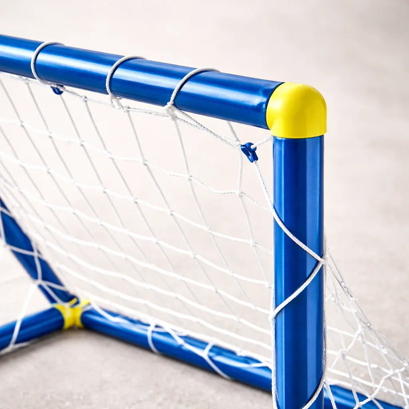 Arco De Fútbol Infantil Con Red Entrenamiento Para Niños Azul
