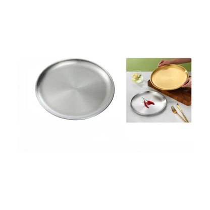 Pack 4 Platos Acero Inoxidable 26cm Cocina Acero Inoxidable Plato