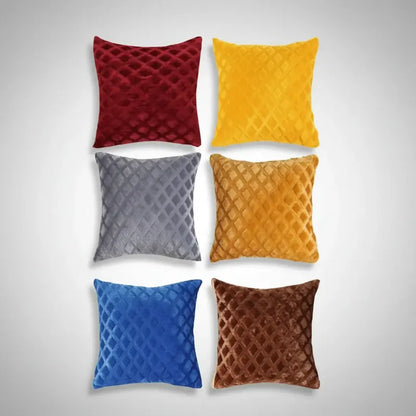 Pack X6 Fundas De Cojines 45x45 Cm, Súper Suaves- Multicolor Multicolor