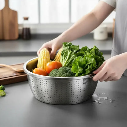 Colador Escurridor Acero Inoxidable 30cm Pasta Cocina Acero Inoxidable