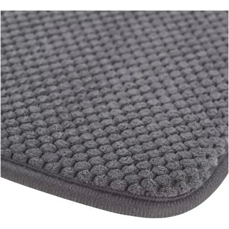 Set De Pisos Para Baño Espuma 2 Piezas Gris Gris