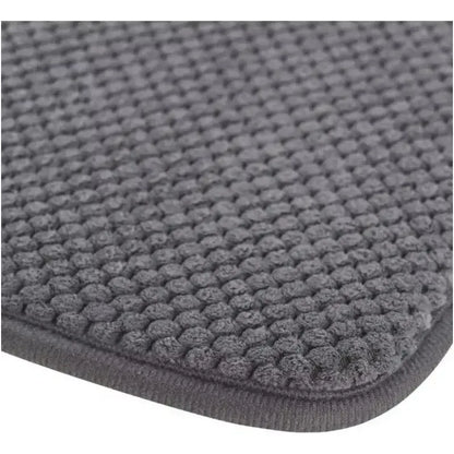 Set De Pisos Para Baño Espuma 2 Piezas Gris Gris