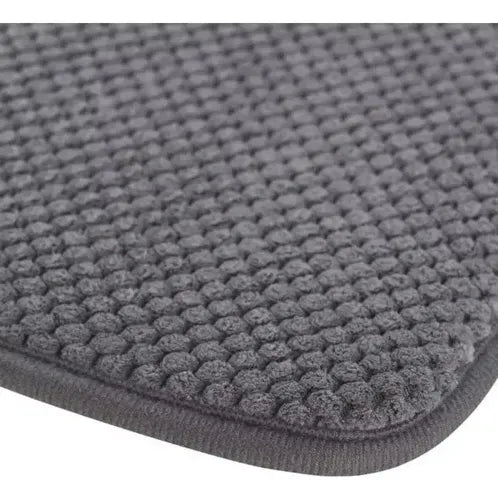 Set De Pisos Para Baño Espuma 2 Piezas Gris Gris