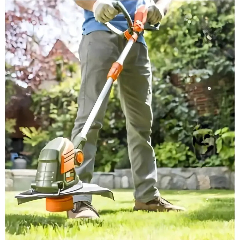 Orilladora Eléctrica Bauker 550w Hilo 32 Cm Eje Curvo Verde