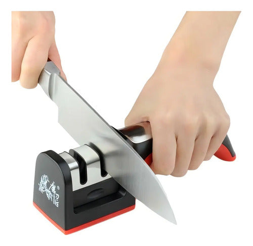 Afilador De Cuchillos Tijeras De 3 Filos De Acero Inoxidable