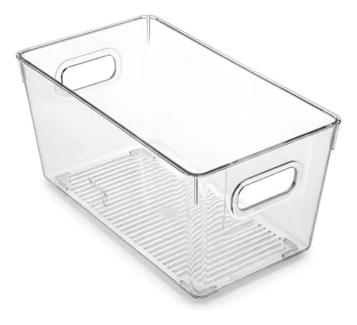 Caja Organizadora Refrigerador 29cm Transparente Apilable Mu Transparente