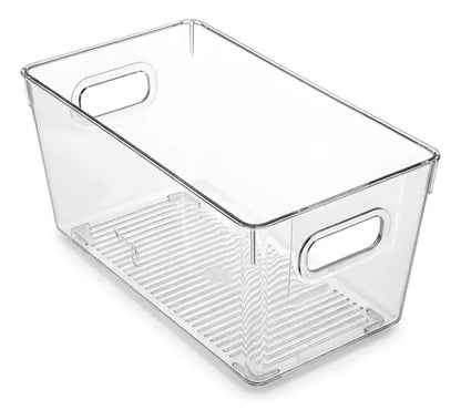 Caja Organizadora Refrigerador 29cm Transparente Apilable Mu Transparente