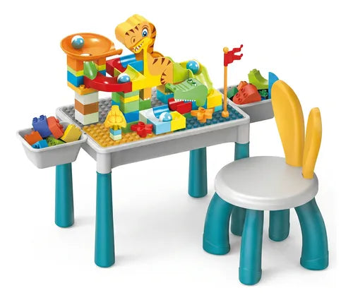 Mesa De Juegos Didáctica Construcción Bloques Y Silla Varios