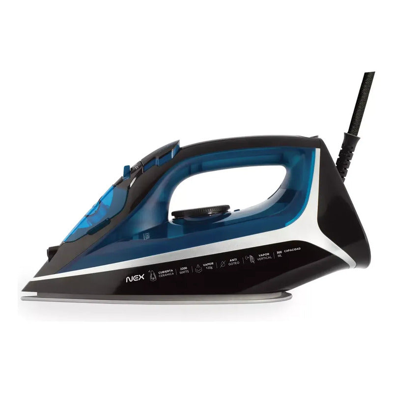 Plancha A Vapor 300 Ml Cerámica Pvc2200 Negro