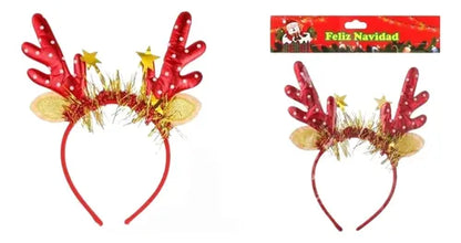 Cintillo Adornos Navideños De 23x11 Cm Rojo