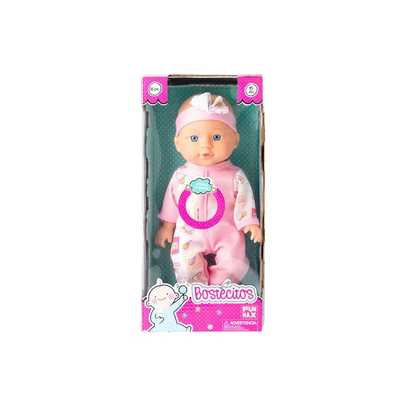 Muñeca Bostecitos Babydoll 4 Sonidos 30cm