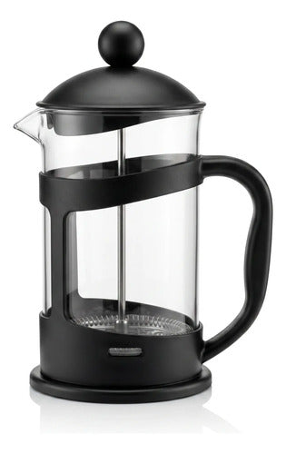 Cafetera Prensa Francesa 1000ml Vidrio Acero Café Té Manual Negro
