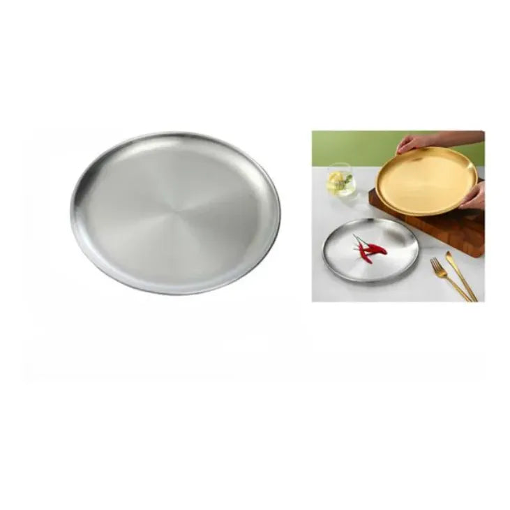 Pack 4 Platos Acero Inoxidable 23cm Cocina Acero Inoxidable Plato