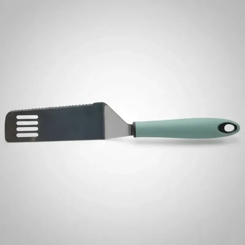 Espátula Ranurada De Acero Inoxidable, Antiadherente Verde Menta
