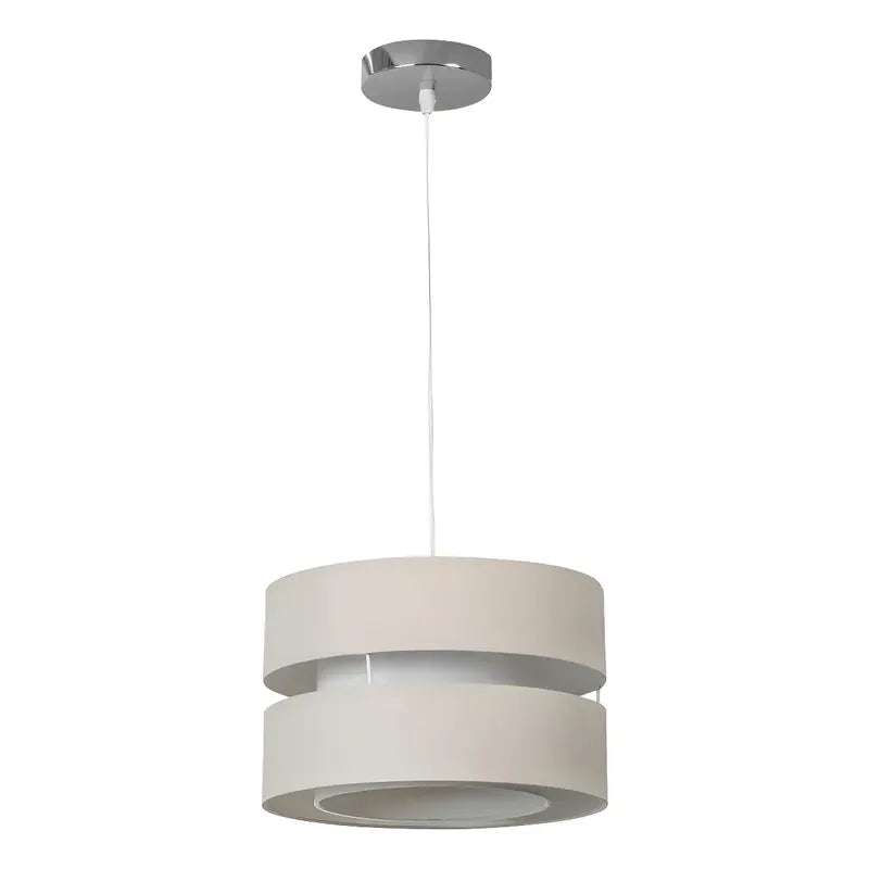 Lámpara De Colgar Tela 1 Luz E27 Estructura Blanco Blanco