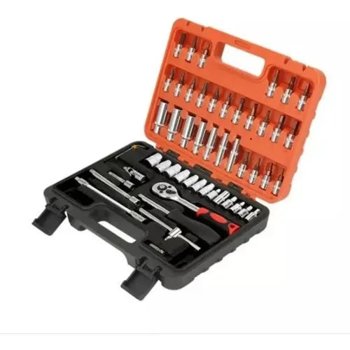 Maletín Juego De Herramientas Dados 45 Pcs Acero Carbono Negro