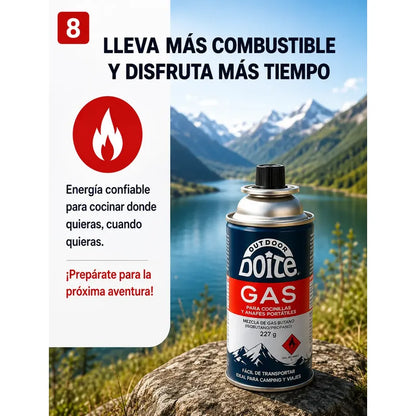 Pack 4 Cartuchos Gas Doite 227 G Para Cocinilla Camping