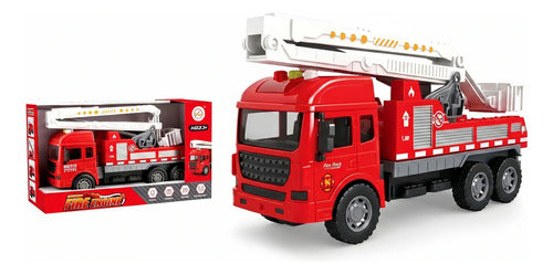 Juguete Camión De Bomberos Para Niños Con Luces Y Sonido Camión Rojo