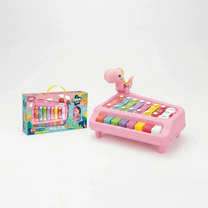 Xilófono Clásico Multicolor Juguete Dinosaurio Rosa