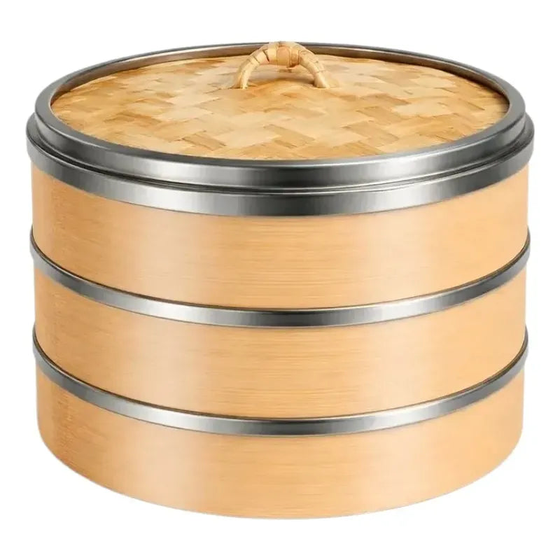Olla Vaporera De Bambu De Cesta 18 Cm Bambú