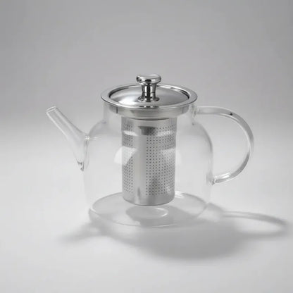 Tetera Infusor De Vidrio Té Infusor Acero Inoxidable 1.5 L Transparente