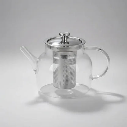Tetera Infusor De Vidrio Té Infusor Acero Inoxidable 1.5 L Transparente