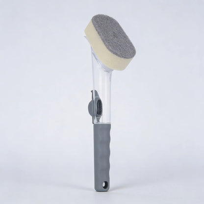 Esponja Limpiador De Loza Con Dispensador De Jabon 23.5cm Gris Oscuro