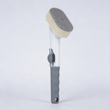 Esponja Limpiador De Loza Con Dispensador De Jabon 23.5cm Gris Oscuro