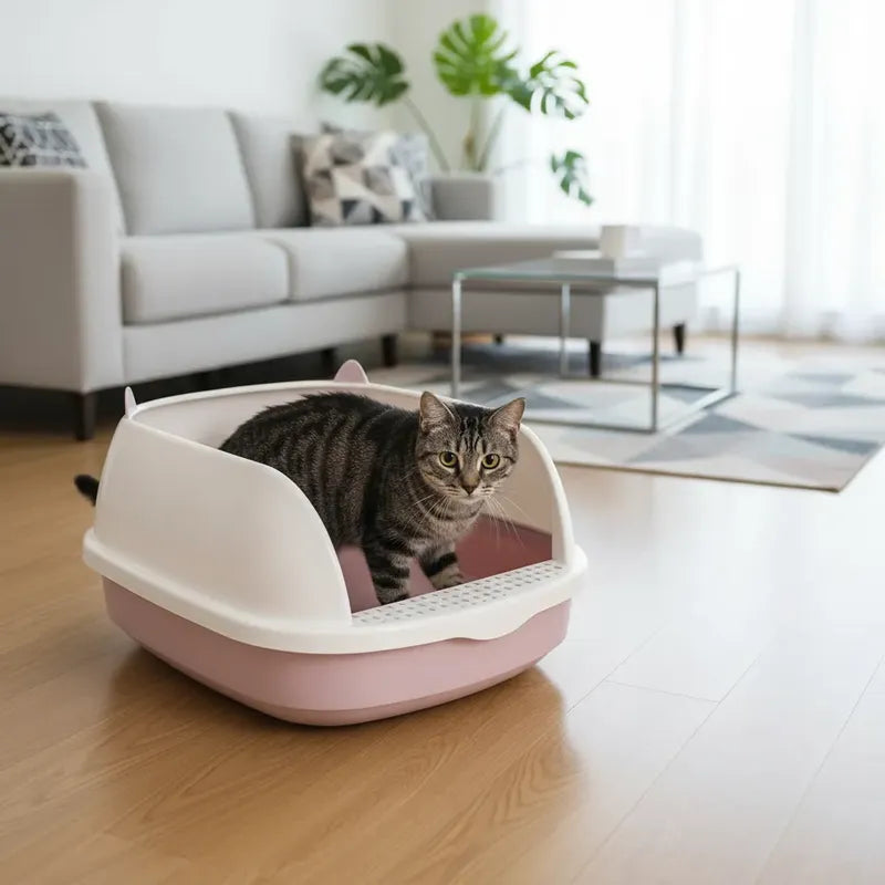 Arenero Para Gato Bandeja Sanitaria 40x33 Con Borde Antiderr