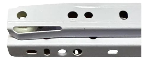 Pack 2 Corredera O Riel Blanco Para Cajón 35 Cm Blanco
