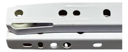 Pack 2 Corredera O Riel Blanco Para Cajón 35 Cm Blanco
