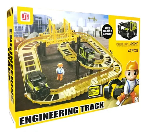 Pista Engineering Track 47pzas De Construccion Amarillo