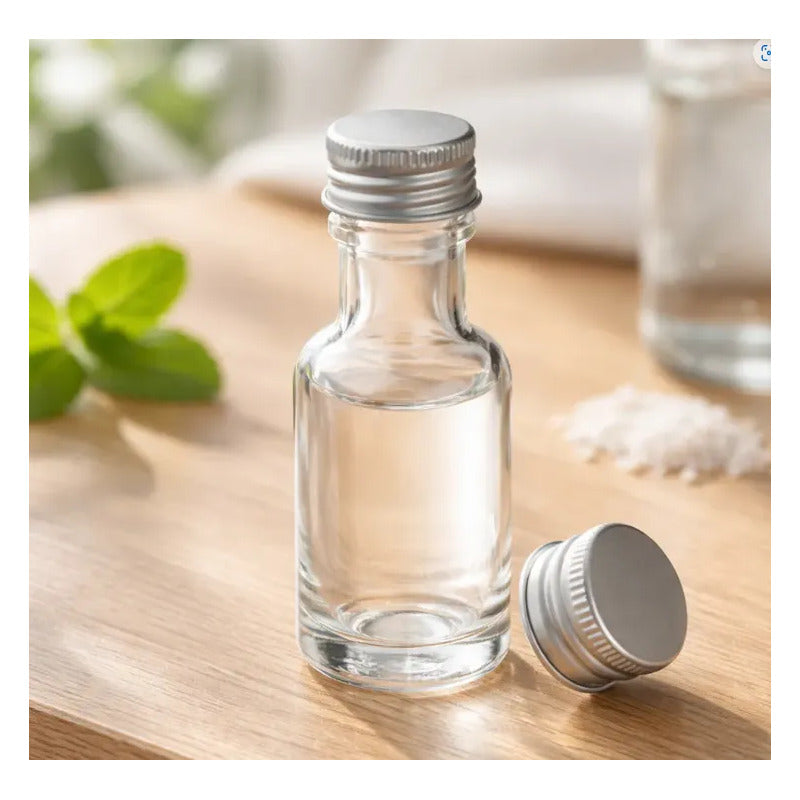 Pack 24 Botellas De Vidrio Ideal Para Aceite O Esencias Transparente
