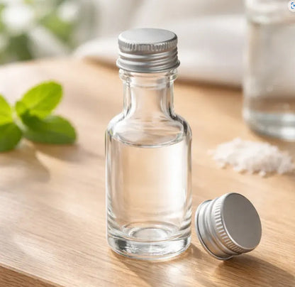 Pack 24 Botellas De Vidrio Ideal Para Aceite O Esencias Transparente