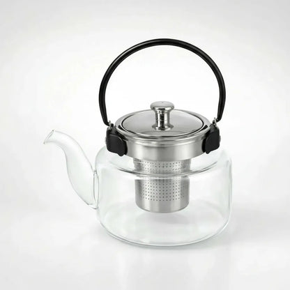 Tetera Infusor De Vidrio Té Infusor Acero Inoxidable 800 Ml Transparente