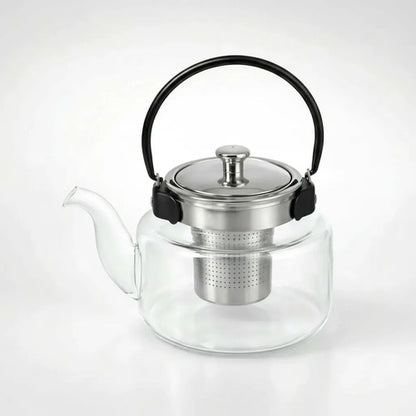 Tetera Infusor De Vidrio Té Infusor Acero Inoxidable 800 Ml Transparente
