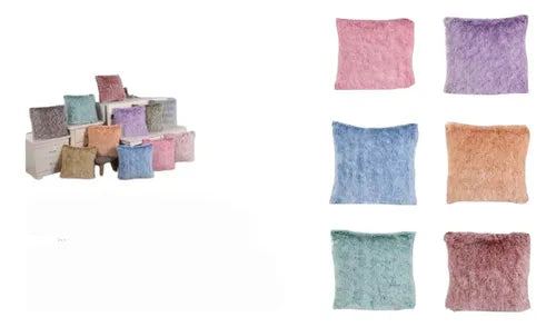 Pack X6 Fundas De Cojines 45x45 Cm, Súper Suaves-peludos Peludo