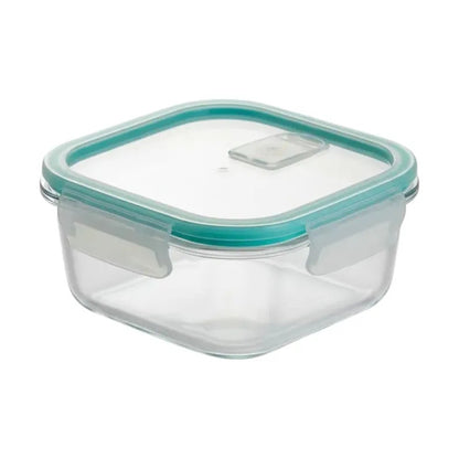 Set 5 Tupper Hermético Vidrio 320ml Transparente