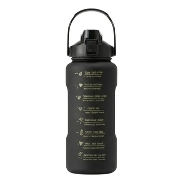 Botella Deportiva Motivacional 2l Para Hidratación Negro